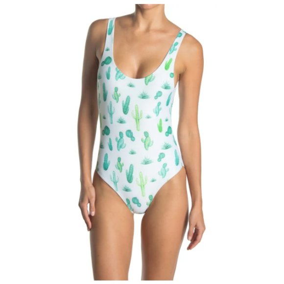 🌼Faherty Mykonos Cactus Desert Plant Print One-Piece Swimsuit - Picture 5 of 9